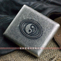 Double gun cigarette case 327 Tai Chi pack 20 antique silver copper men boutique cigarette box ultra-thin cigarette set