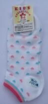 Japanese cotton mesh childrens heart pattern boat socks Sweat-absorbing quick-drying superior breathability