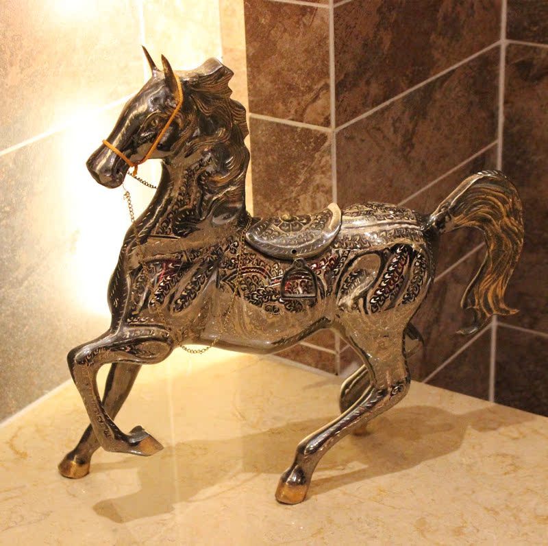 Pakistan traditional handicrafts 20 inch bronze sculptures majma a horse when first manufacturer orders direct sales BT68