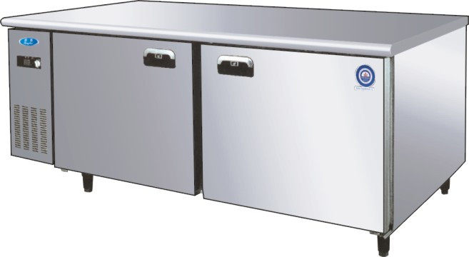 Shengbao 1 5M 1 8M stainless steel preservation bench platform snow cabinet refrigerated cabinet