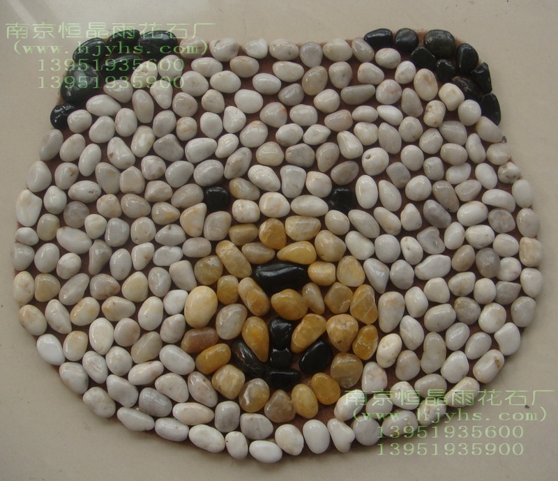 40*50 Creative Polar Bear Natural Pebble Foot Massage Mat Walkway Foot Therapy Mat Walking Carpet