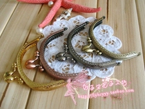 Handmade fabric DIY gold material bag accessories special ~ 9 5CM arched mouth gold orchid embossing New Head