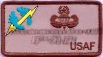 US Air Force Rescue Team(PJ)Blank Sand Color Name Tag Badge Velcro