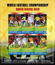 2010 South Africa World Cup Brazil Côte d Ivoire Portugal North Korea Commemorates Stamp
