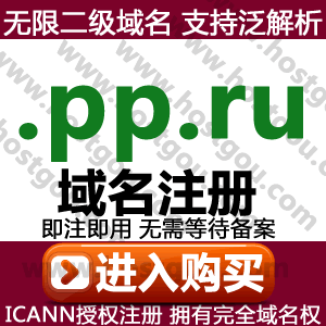  pp ru domain name registration supports pan-resolution unlimited secondary name domain rice foreign trade Russian web site application registration