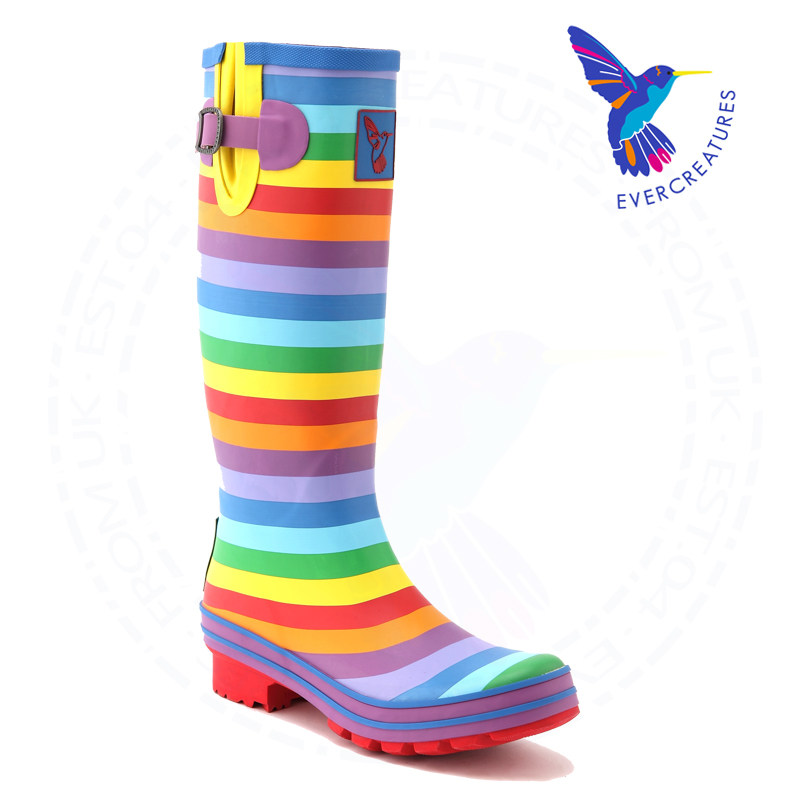 Женские резиновые сапоги с рисунком