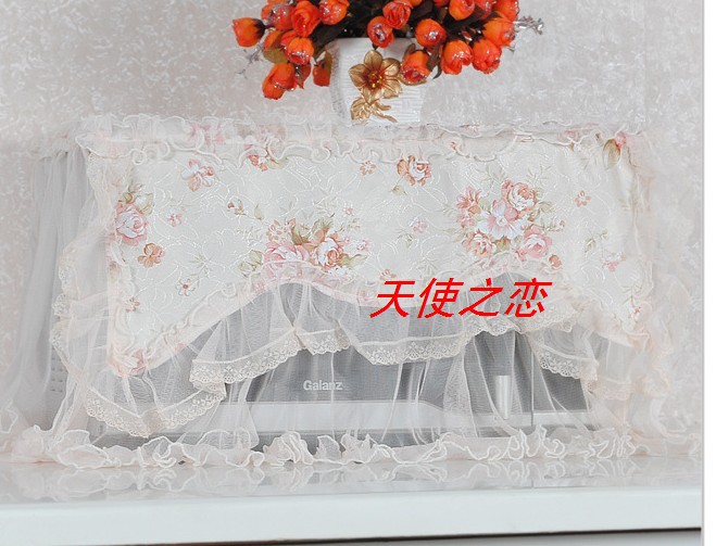 Microwave cover lace cover dust cover microwave oven cover Korean style field cloth art clear cabin