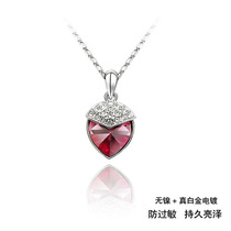 (Zhudai Jewelry) Austrian Crystal Necklace-Strawberry Five Colors