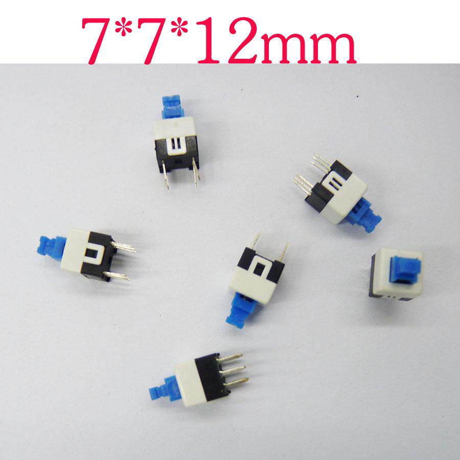 Switch 7 * 7 * 12 self-lock switch double row 6 foot switch small switch power switch switch