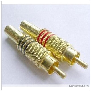 Lotus wire head wiring lotus plug RCA welding head audio and video connector AV welding wire head