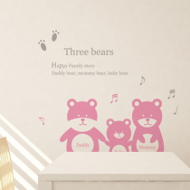 Living room Bedroom Background Wall Class Paste Kids Room Kindergarten Classroom Stickers ◆ Three Bears Cartoon◆ Class