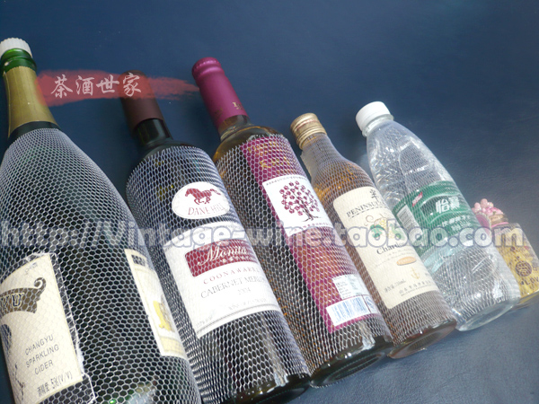 PE red wine bottle net sleeve Red wine net sleeve Water bottle sleeve Wine bottle sleeve knotless net sleeve Self-wine bottle sleeve 3 meters
