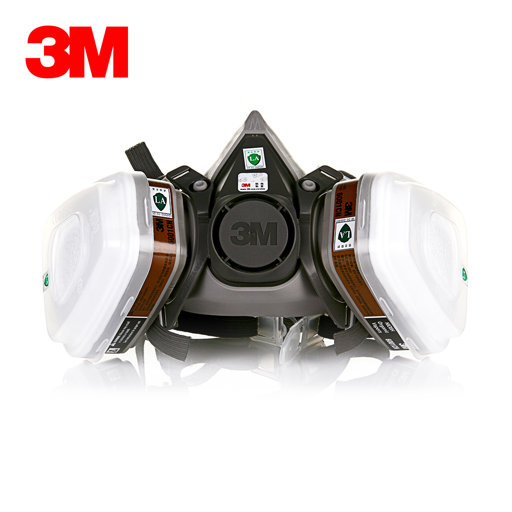 3M 620P尘毒面具七件套6200防毒面罩防护面具化工喷漆防尘中号