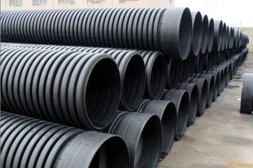 HDPE double wall corrugated pipe Double wall corrugated pipe Steel strip reinforced polyene spiral corrugated pipe Sewage pipe