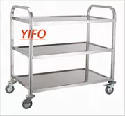 Thép không gỉ ba tầng ăn xe đa năng đẩy tay xe ăn bàn trà giá văn phòng nướng - FnB Furniture