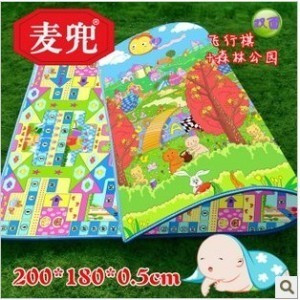 包邮MD8802B 婴儿爬爬垫爬行毯 飞行棋经济型双面大号游戏垫