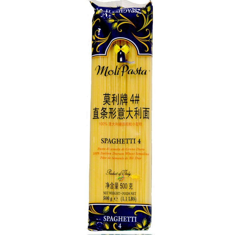 【天猫超市】意大利进口4#直身意大利面通心粉500g克莫利意面$