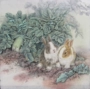 Tô Châu thêu DIY kit thỏ kéo củ cải 40cm X 40cm - Bộ dụng cụ thêu tranh thêu tay truyền thống