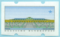 German automated e-stamp paper not printed with face value building castle