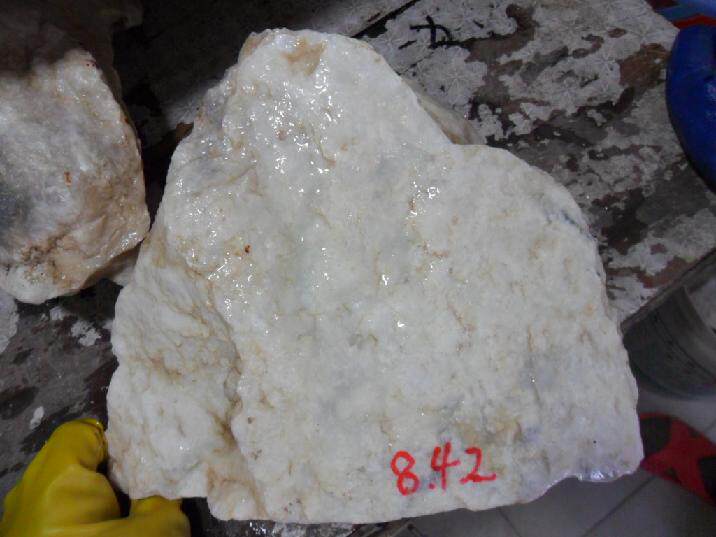 No. 6766 jade raw material naked stone Qinghai stock Jade Raw Stone Mountain Stock White Jade 8 42 kg