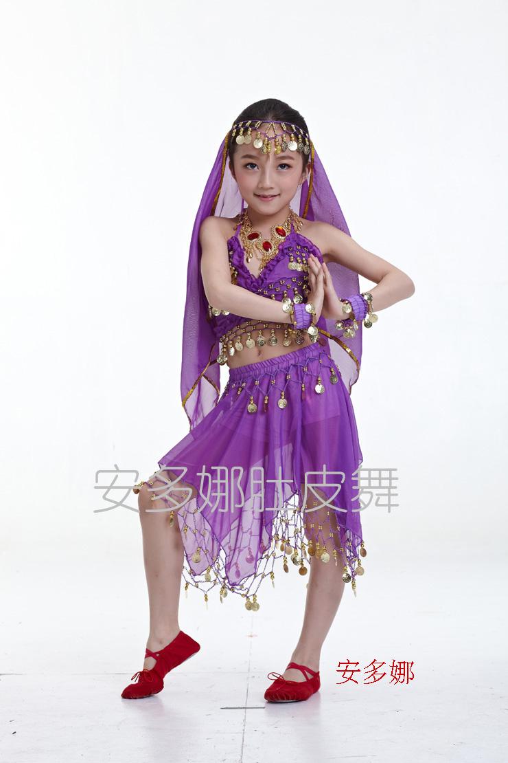 Children's belly dance suit new toddler dance outfit children Indian dance performance Chanted Coin Skirt Suit