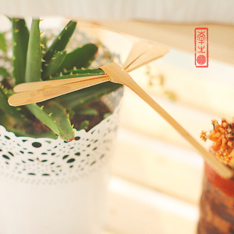 zakka handmade balanced bamboo dragonfly Creative home small crafts ornaments Traditional home accessories