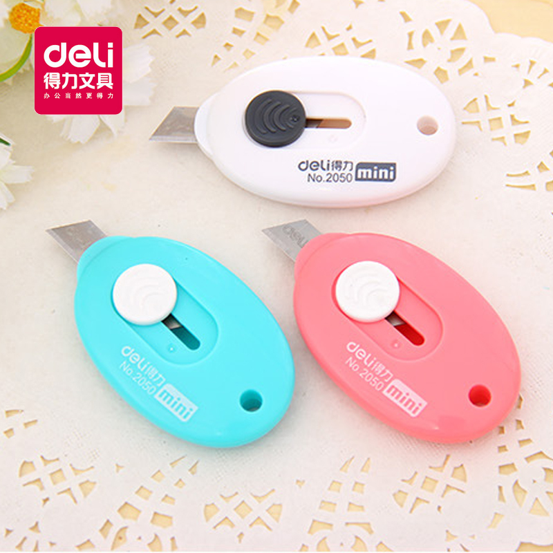 Full 25 Deli 2050 Art Knife Small Art Knife Mini Letter Opening Knife Cute Hanging Hole Portable