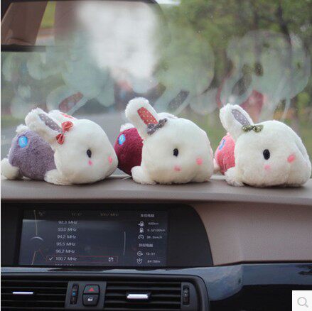 Bumbleman cartoon lying on rabbit charcoal wrapper plush rabbit's interior car accessories