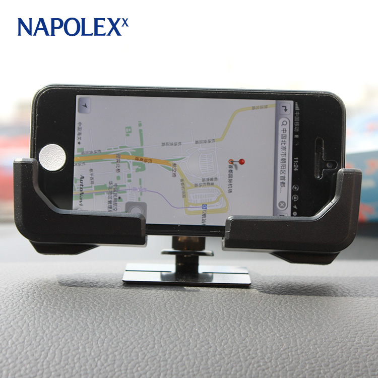 NAPOLEX苹果6plus5S三星通用车载手机座 汽车GPS导航仪多功能支架