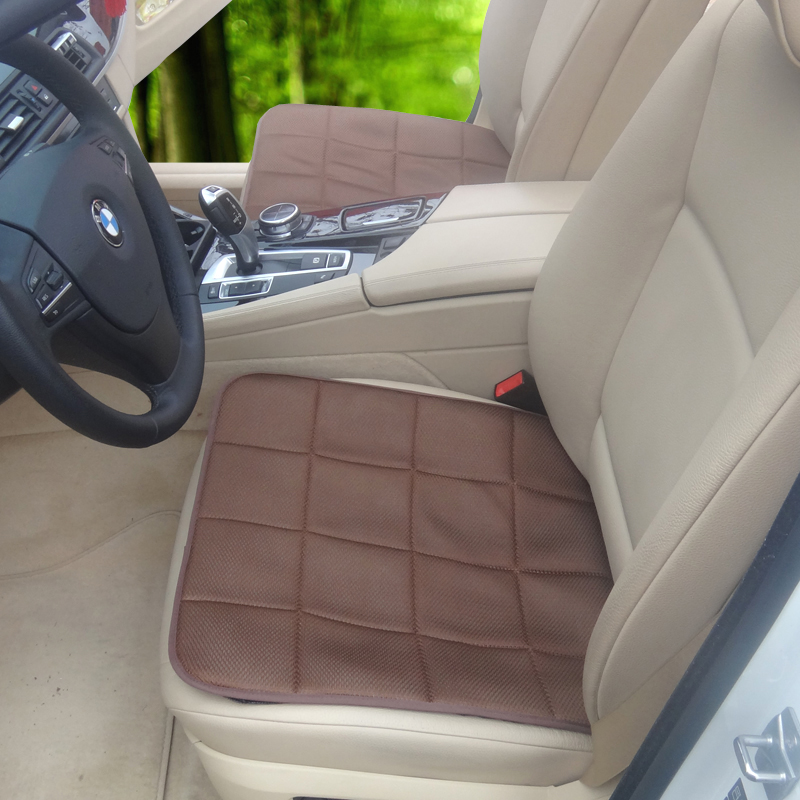 Car seat cushion winter bamboo charcoal seat cushion four seasons universal single-piece non-slip no backrest three-piece rear row fabric cushion