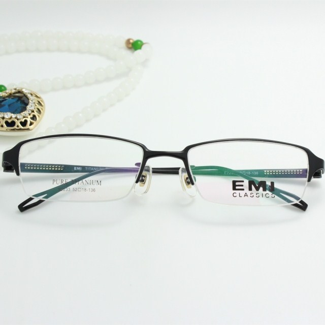 New pure titanium mirror frame titanium plate without gum cover Fashion Business Classic men's section E2233