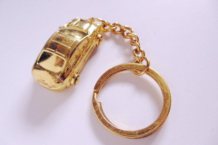 Korea Hyundai car model golden keychain key chain metal material