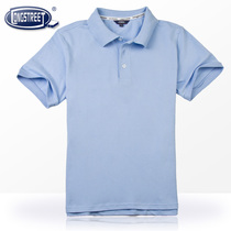 (Lan Shi) British childrens clothing Boys Light Blue basic short sleeve T-shirt DT-10226F2