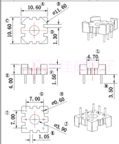 Magnetic ring base BASE009(3 3 3) Mat 3 5 row pitch 7 needle pass 0 6