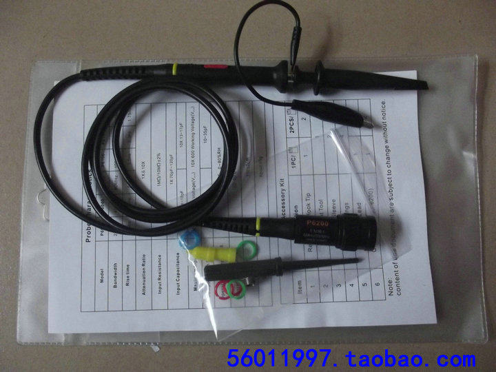 P6200 200MHzX1X10 Plastic Insulated Oscilloscope Probe (Body Store) Yangzhong