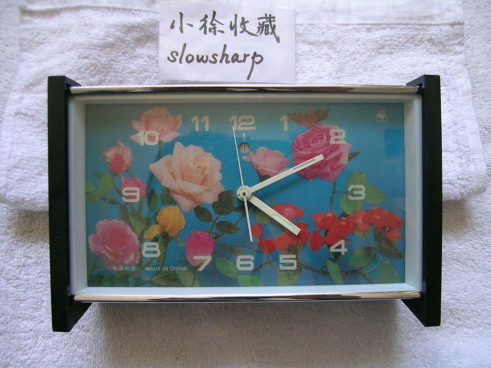 Inventory brand-new 80s All-copper core antique mechanical alarm clock stereo drawing board flourished and flourished