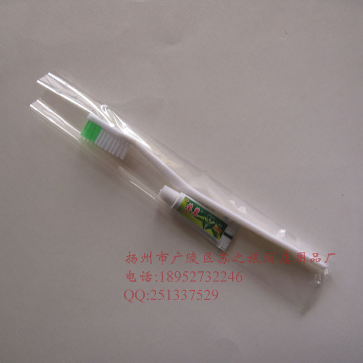 Hotel room supplies Hotel disposable dental tools Two-in-one snake head toothbrush Fangcao toothpaste