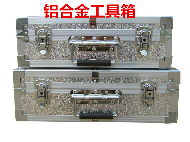 Aluminium alloy toolbox thickened toolbox Large number toolbox thickened large right angle toolbox