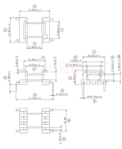 Special price horizontal SMD patch skeleton epc13 L foot 2 2 needle pitch 10(024) LCP material