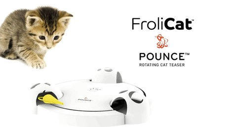 American frolicat pounce pet teases cats and dogs timing electric shadowless mouse rotating toy