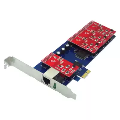 Deep simple 2U knife card TDM410E four-way voice card PCI-E interface Asterisk card FreePBX card