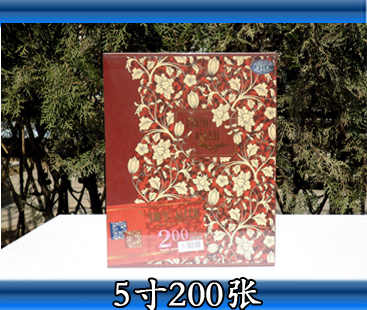 Boyi boutique 5-inch album carton packaging elegant red sky blue single 200 sheets with message strip