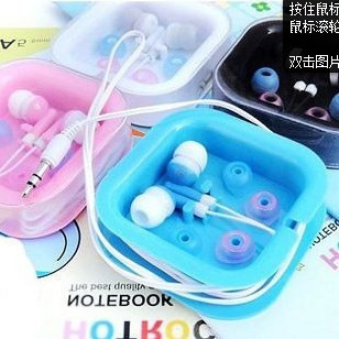 Bezhong Trade Candy square box headphones anti - noise - proof headphones MP3 headphones PC earbuds 27g