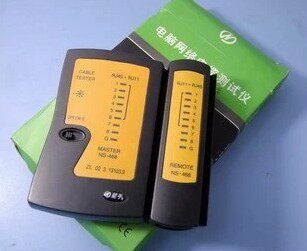 Black Tester RJ11 RJ45 Line Tester Telephone Line Tester Network Line Tester Send Battery