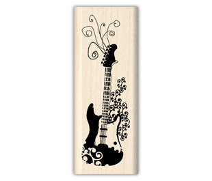 Inkadinkado 2009 WOOD STAMP * SEAL: 99307 guitar