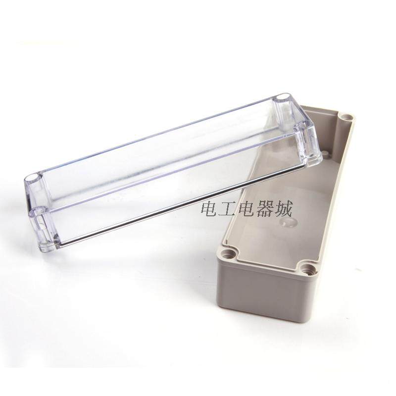 80*250*85mm transparent cover waterproof junction box outdoor rainproof switch box instrumentation box distribution box