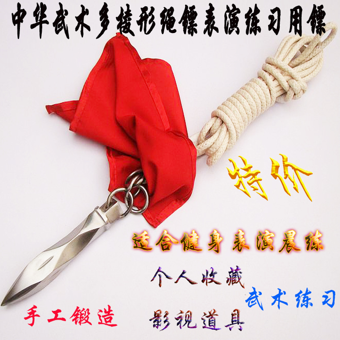 Special stainless steel rope dart New multi-diamond rope label round rope whip Shaolin rope dart Performance whip Soft weapon