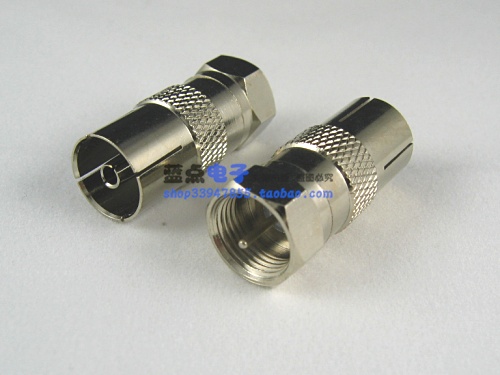 Inch thread head to in-line RF female F male (Inch screw) to 9 5mm TV socket (female)