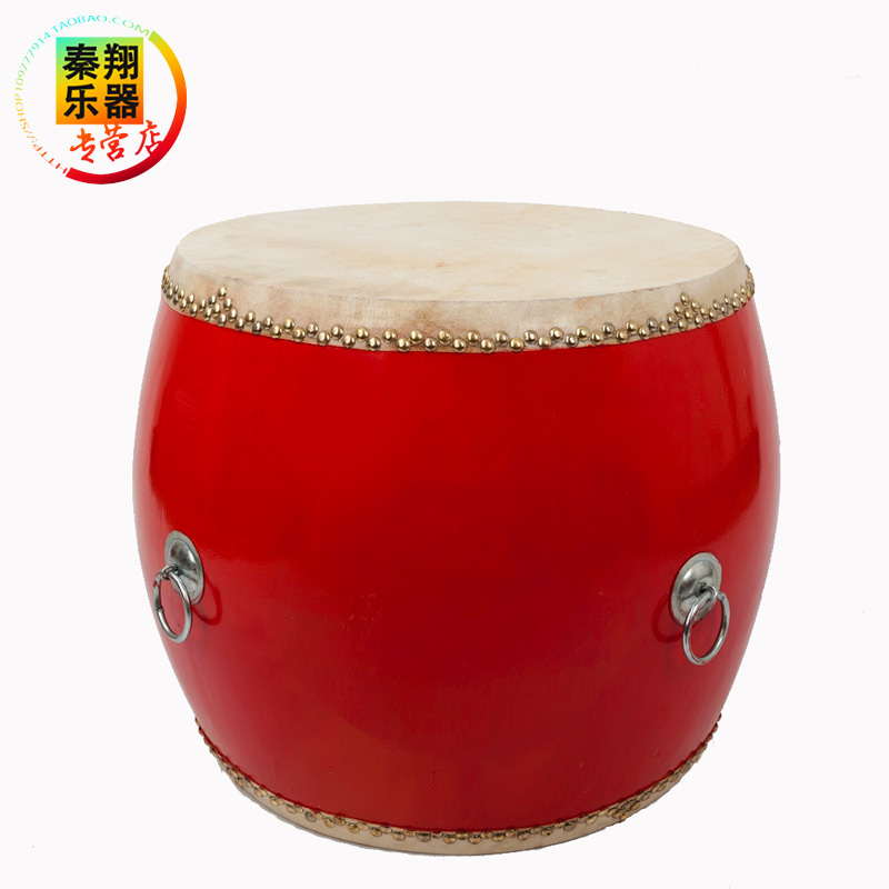 16 Inch Hall Drum 18 Inch Red Drum 24 Inch Big Drum War Drum Head Layer Bull Leather Gong Drum Stage Celebration Drum Muster