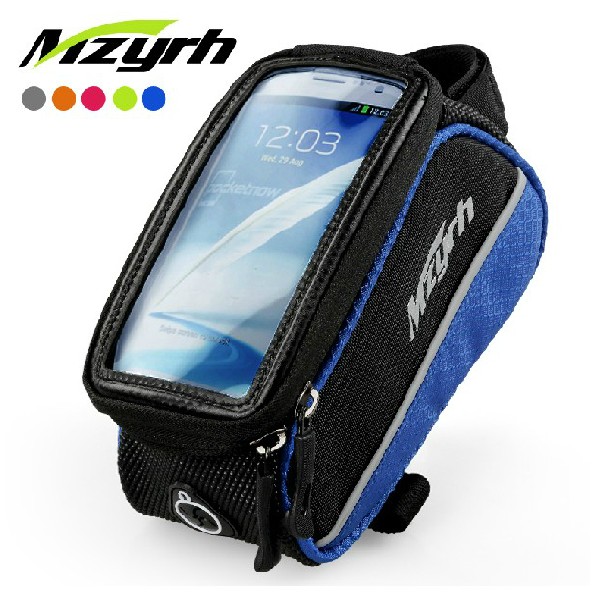 Bicycle top tube bag Mobile phone bag Touch screen mobile phone bag Mountain bike equipment front bag Beam bag